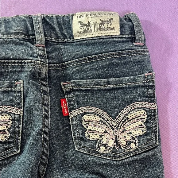 Levi's Kids' Denim Jeans with Embroidery Size 2T - Picture 4 of 6
